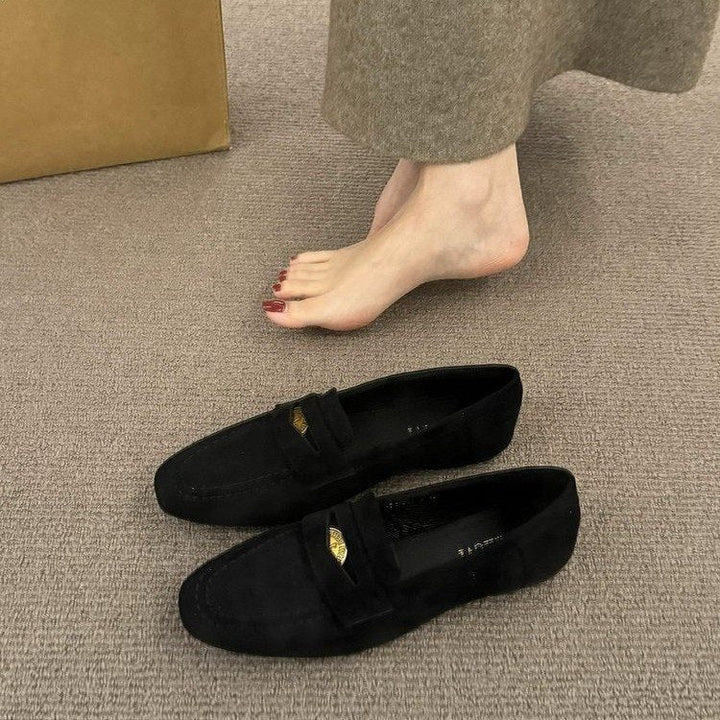 Damen Mokassins mit weichem Wildleder und elegantem Riemenverschluss Drune