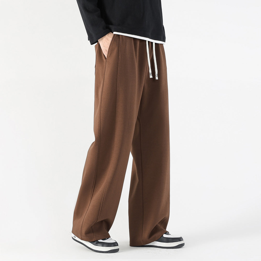 Herren Weite Relaxed-Freizeithose mit Tunnelzug & markanten Teilungsnähten Drune