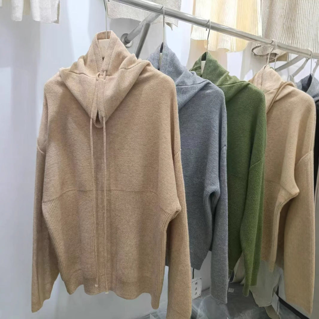 Damen Oversized-Pullover mit hohem Kragen und lässigem Schnitt Drune