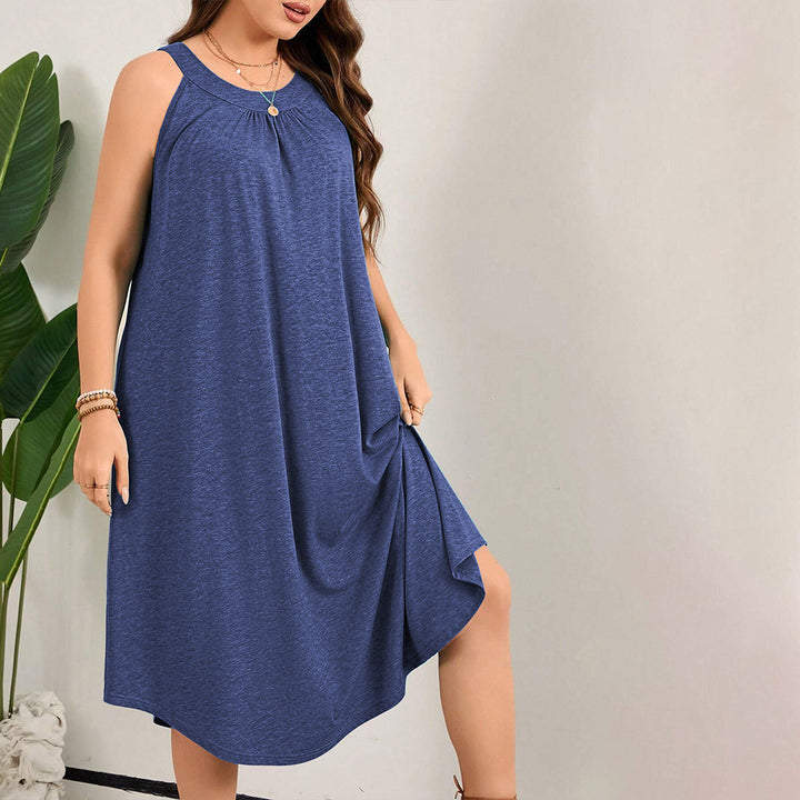 Damen lässiges A-Linien-Kleid mit großzügigem Schnitt und atmungsaktivem Material Drune