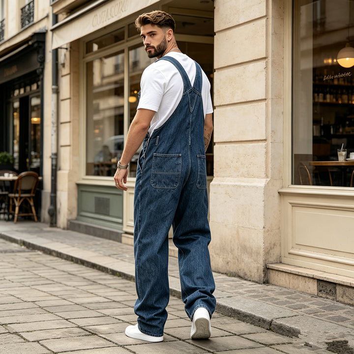 Herren Lässige Jeanslatzhose Drune