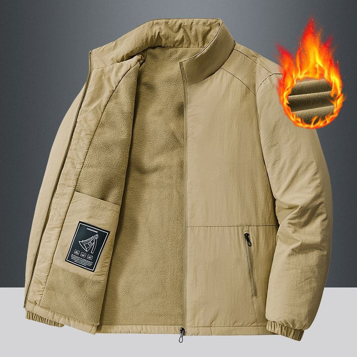 Herren Leichte Übergangsjacke mit Fleece-Innenfutter und Stehkragen Drune