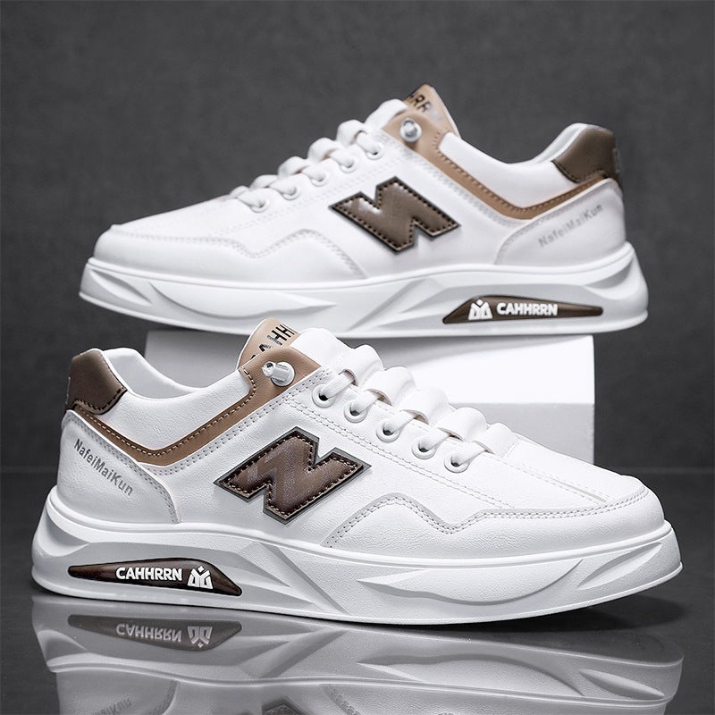 Herren Voluminöse Casual-Sneaker mit strukturiertem Kunstleder, kontrastierten Overlays und gedämpfter Plateau-Sohle Drune