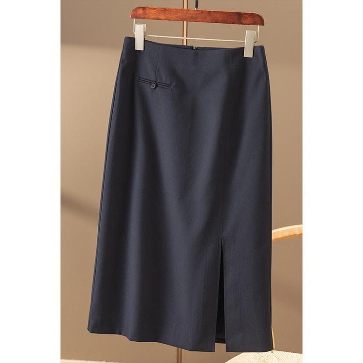 Damen Eleganter, hochausschnittiger Faltenrock Drune