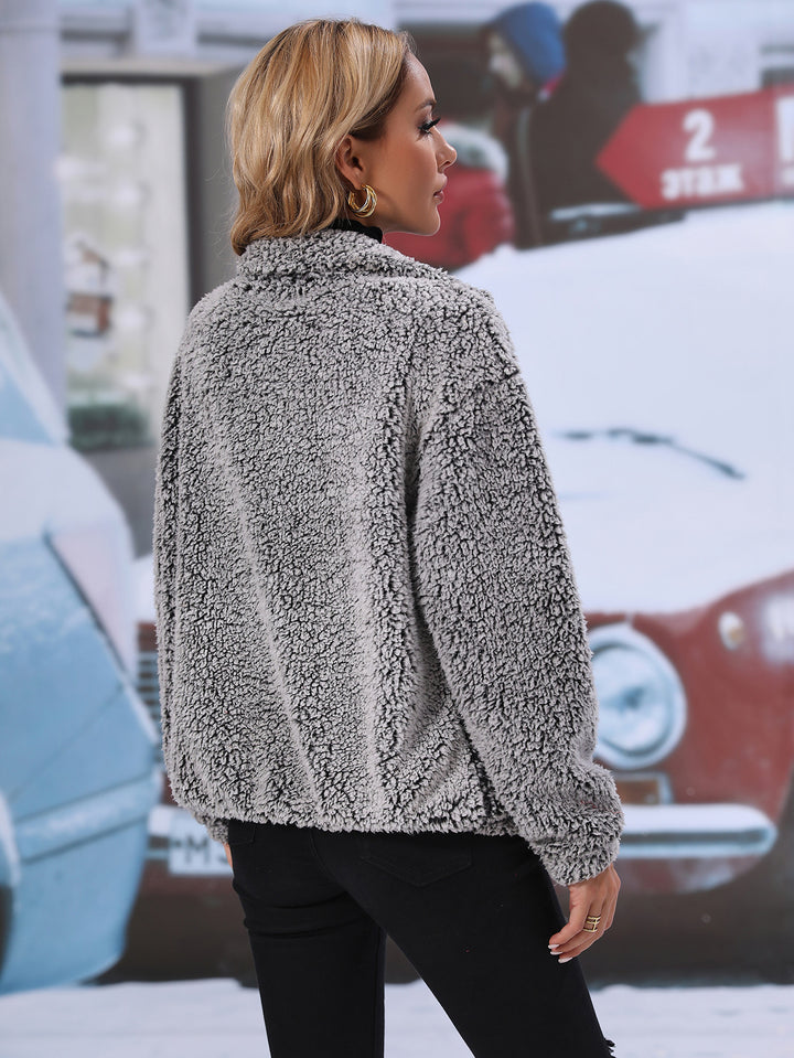 Damen Fleecejacke mit kuscheliger Textur und großzügigen Taschen Drune