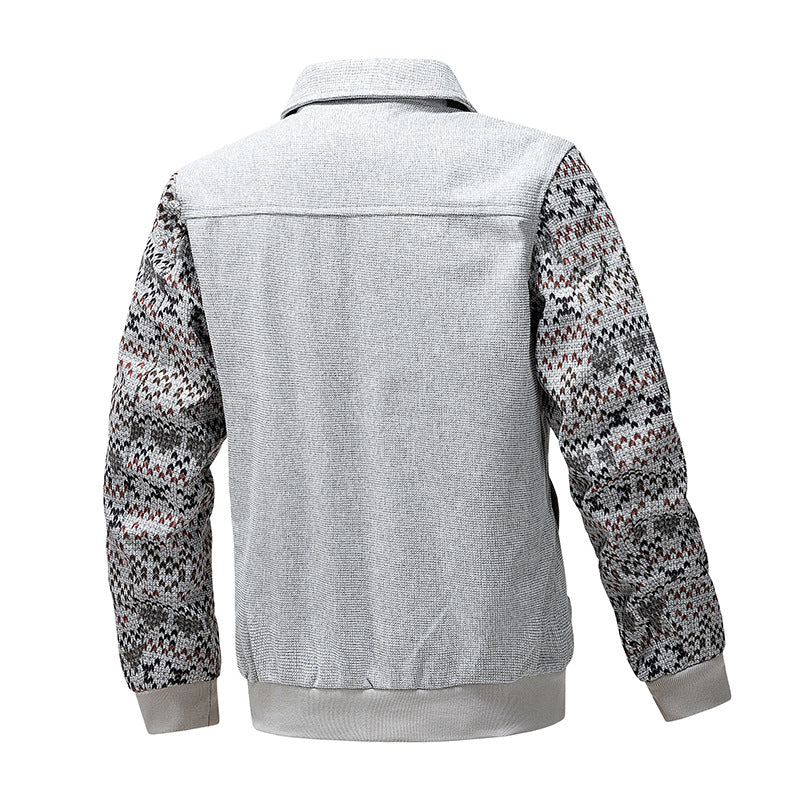 Herren Strickblouson mit Reißverschluss und Norwegerärmeln Drune