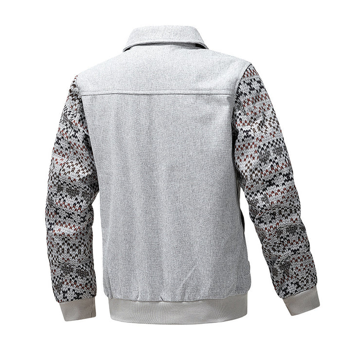 Herren Strickblouson mit Reißverschluss und Norwegerärmeln Drune