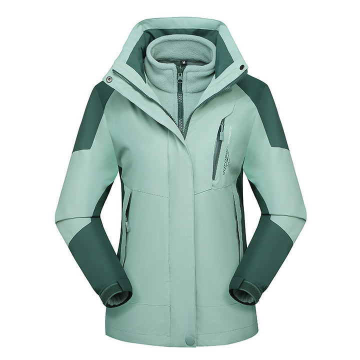 Damen vielseitige Outdoorjacke mit abnehmbarer Fleece‑Innenjacke und winddichter Softshell‑Hülle Drune