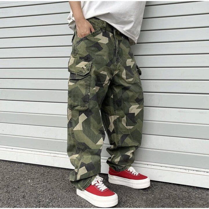 Herren Cargohose mit modernem Camouflage-Muster Drune