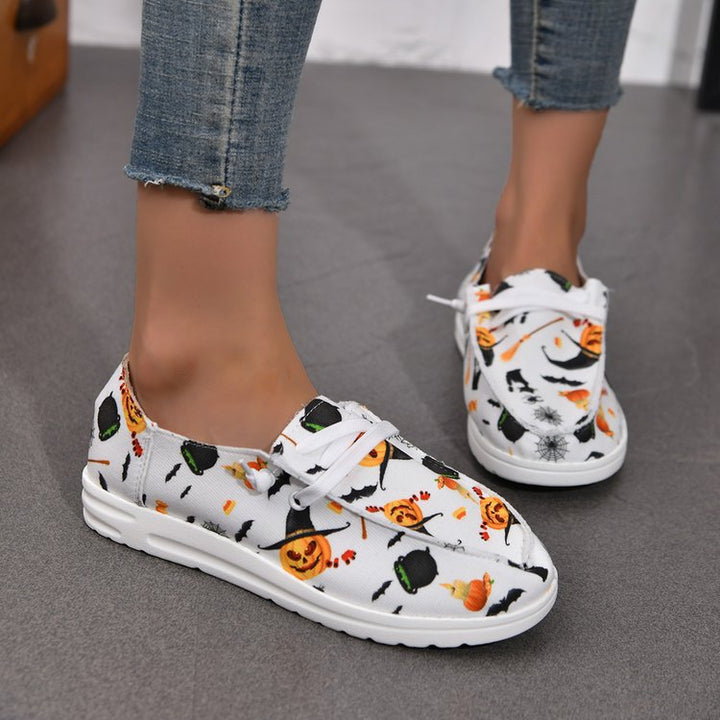 Damen Sneakers mit Halloween-Motiv und komfortablem Fußbett Drune