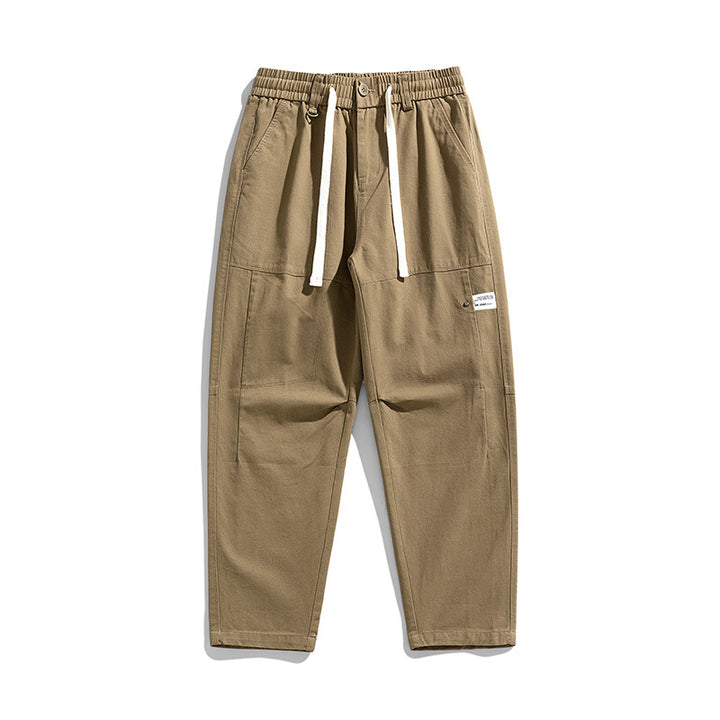 Herren Locker geschnittene Cargo-Jogginghose mit Tunnelzug, Knieabnähern und Utility‑Details Drune