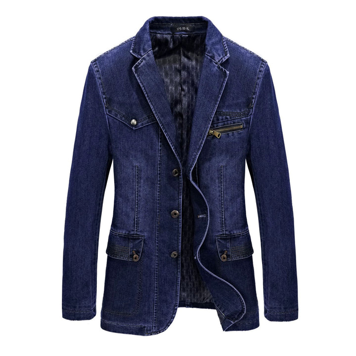 Herren Modische Denim Blazerjacke Drune