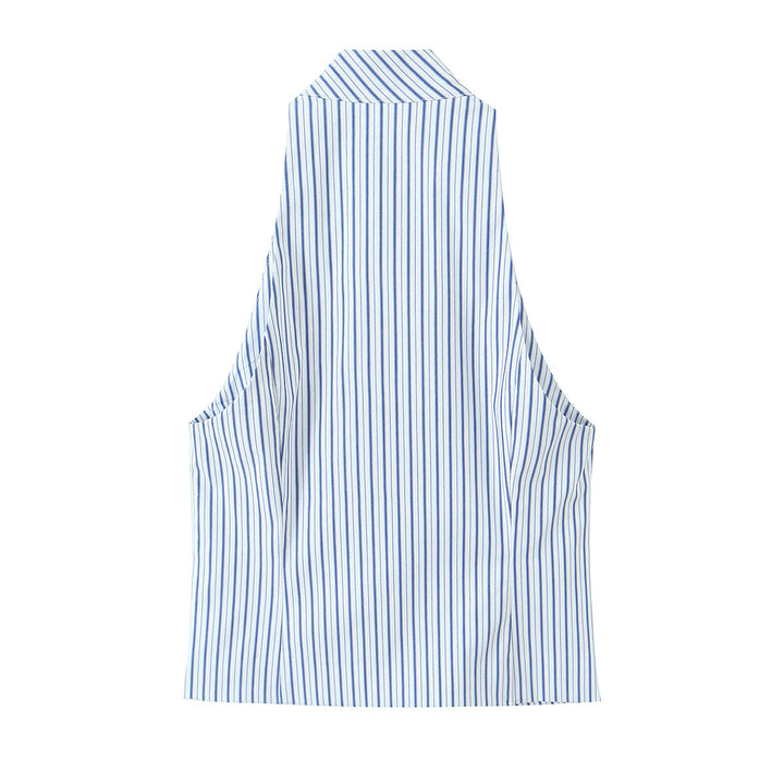 Damen elegante gestreifte Shorts im klassischen Schnitt Drune