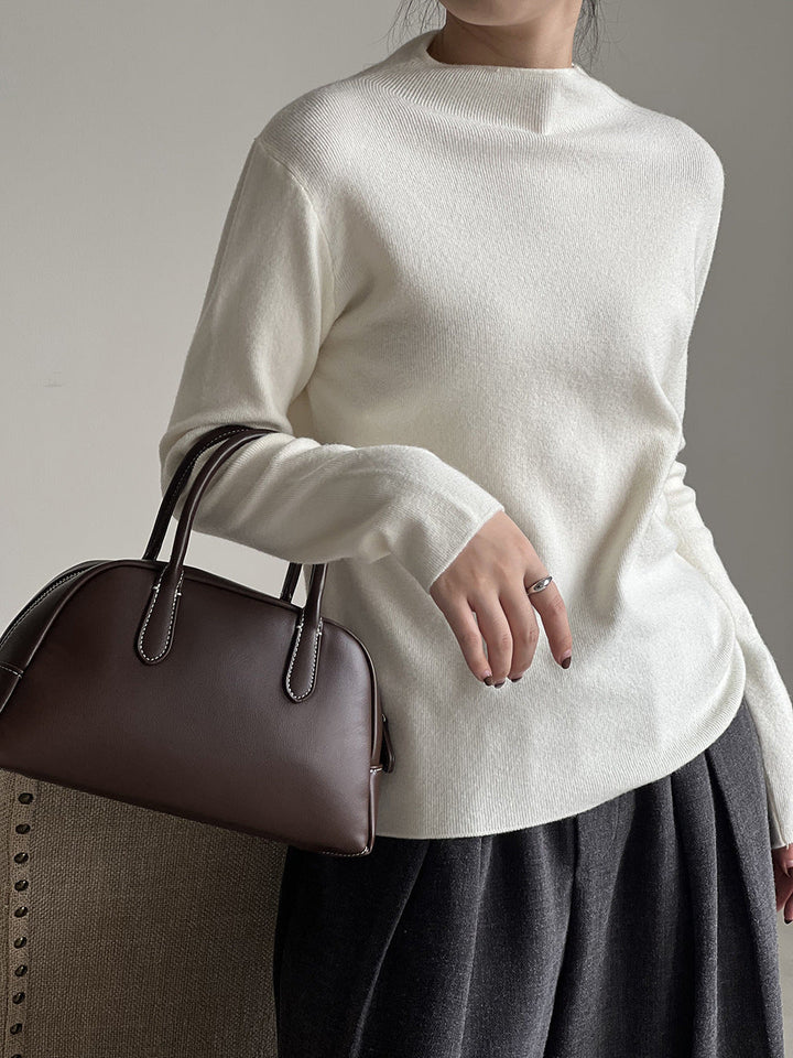 Drune Halbturtleneck gebürsteter Soft-Touch-Pullover