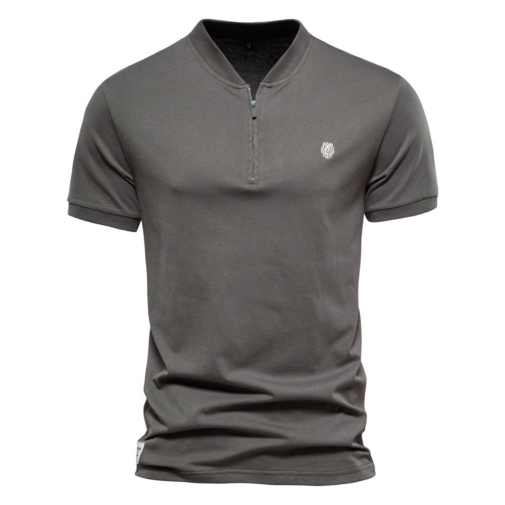 Herren Poloshirt mit modernem Stehkragen und hochwertigem Reißverschluss Drune