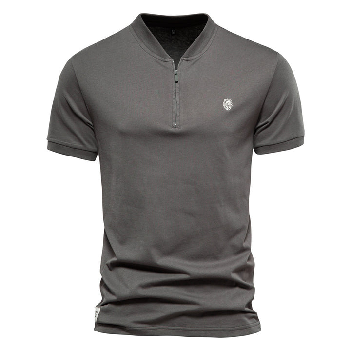 Herren Poloshirt mit modernem Stehkragen und hochwertigem Reißverschluss Drune