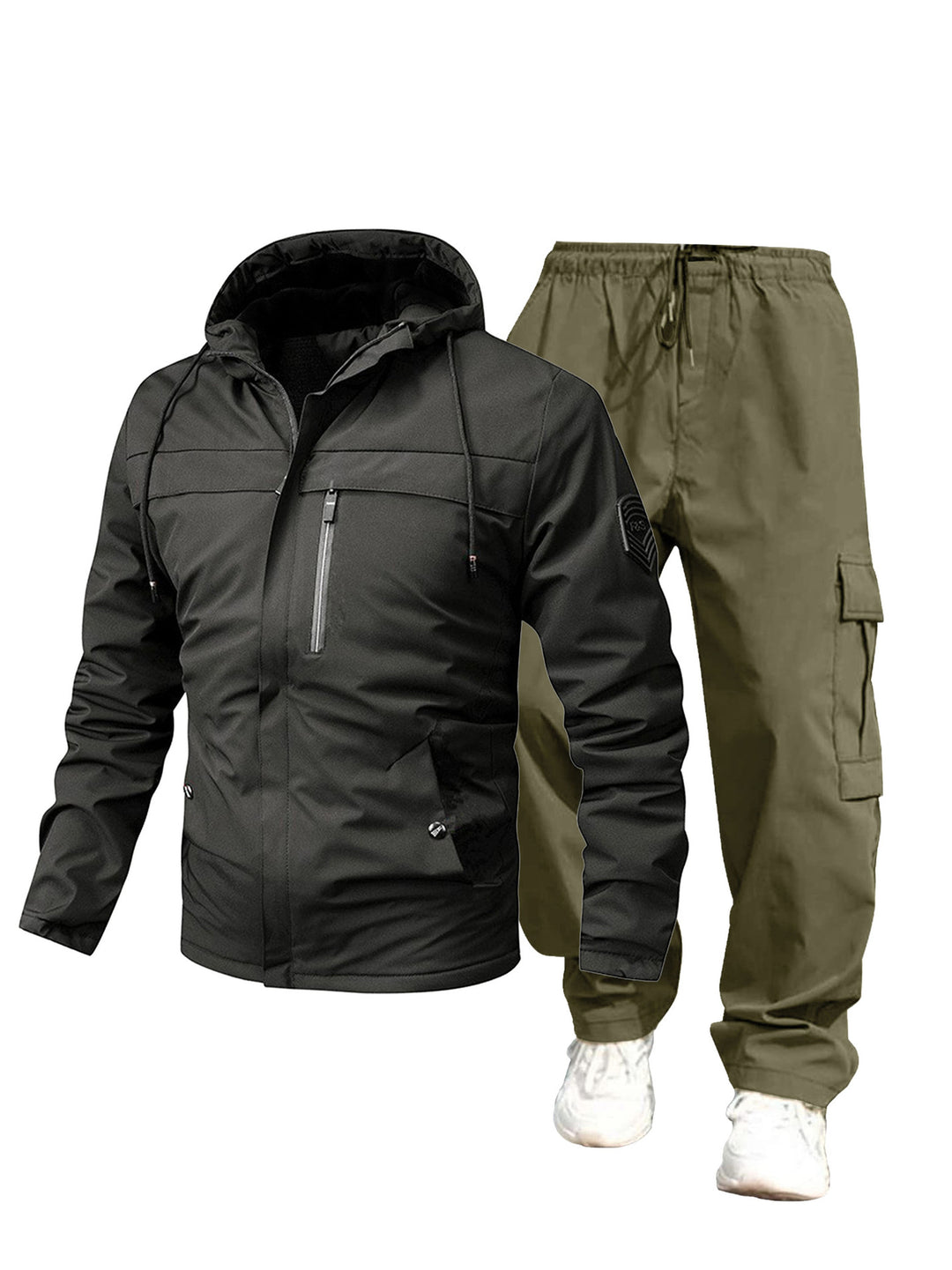 Herren Wetterfeste Outdoor-Jacke und Cargo-Hose Drune
