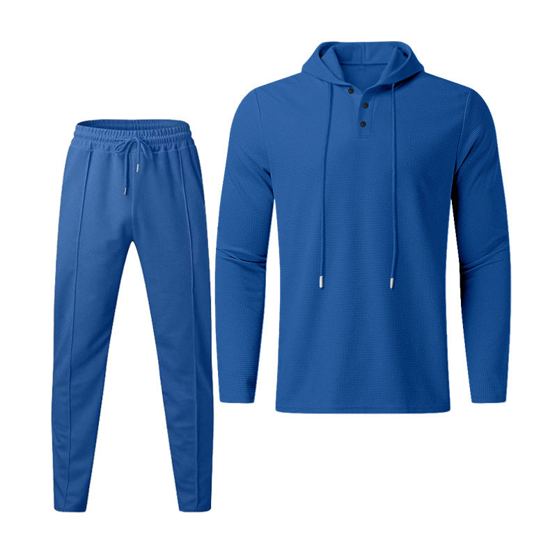 Herren sportives Hoodie und Jogginghose Set im strukturierten Design Drune