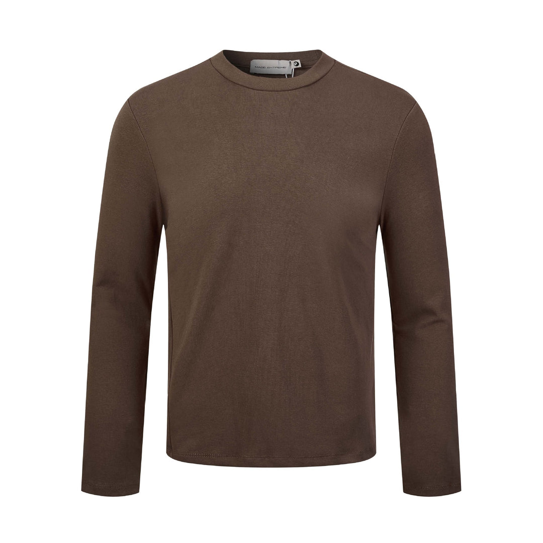 Unisex Feines Langarm-Basicshirt mit Rundhals und schmaler Passform Drune