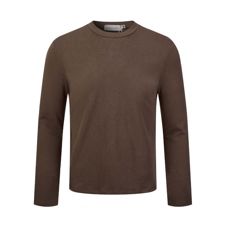 Unisex Feines Langarm-Basicshirt mit Rundhals und schmaler Passform Drune