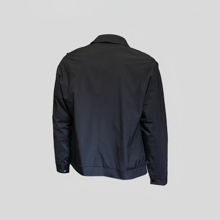 Herren Leichte Coachjacke mit Druckknopfleiste, Hemdkragen & windabweisender Mikrofaser Drune
