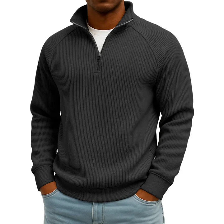Herren Komfortabler Pullover mit Stehkragen Drune