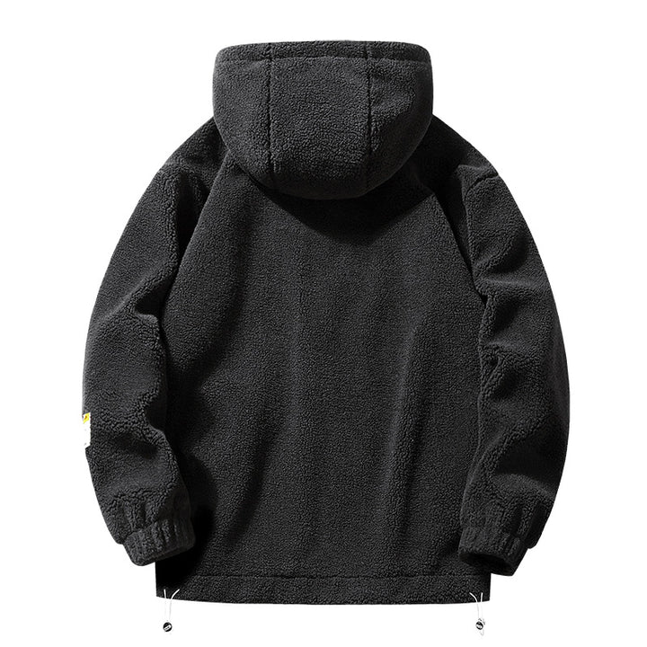 Herren Gemütliche Fleecejacke mit Kapuze Drune