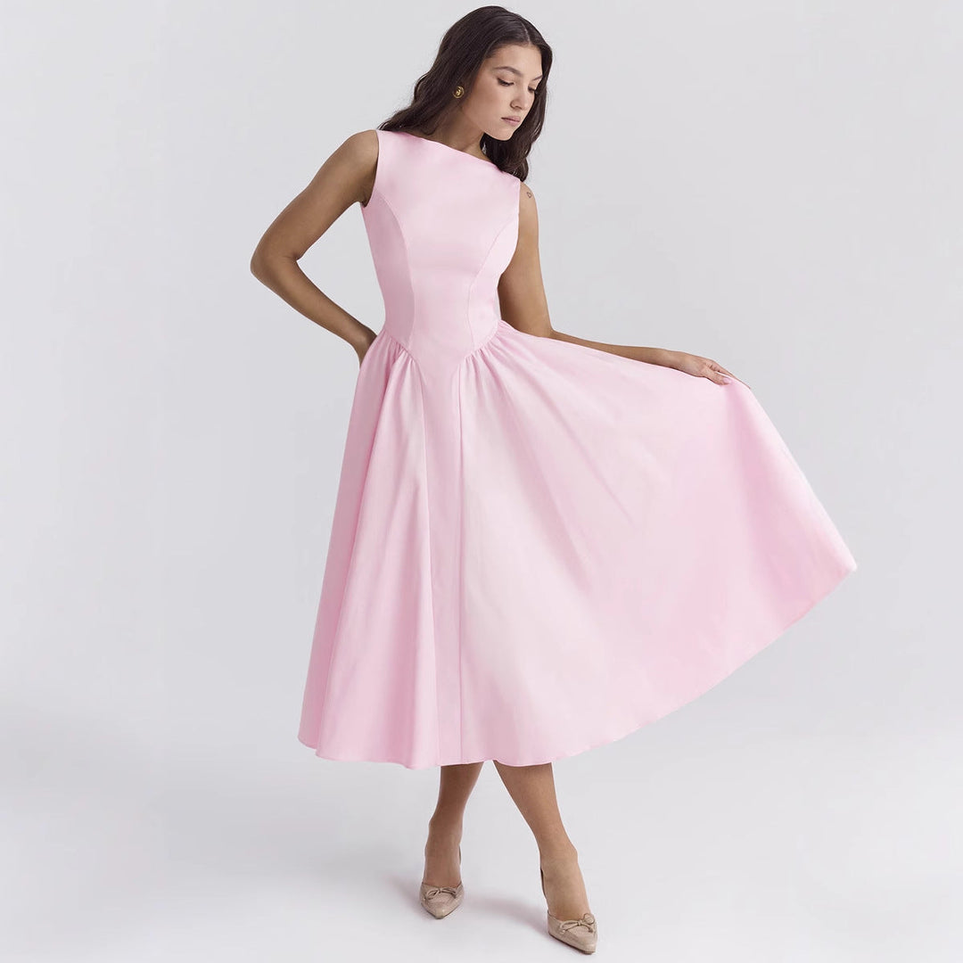 Damen A-Linie Cocktailkleid mit elegantem Taillenkürzel und femininem Schnitt Drune