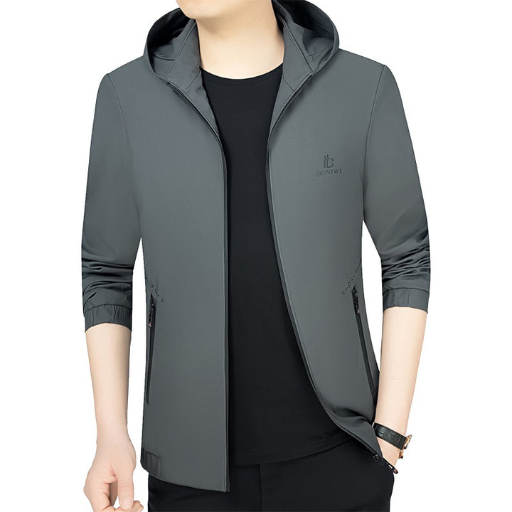 Herren Kapuzen-Softshelljacke mit wind- und wasserabweisender Membran und Reißverschlusstaschen Drune