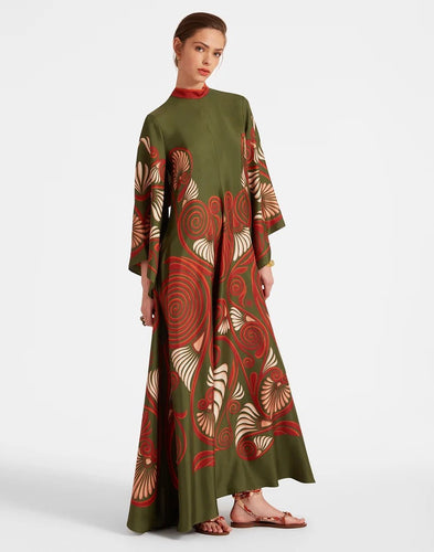 Drune | Bedrucktes Dreiviertelarmkleid