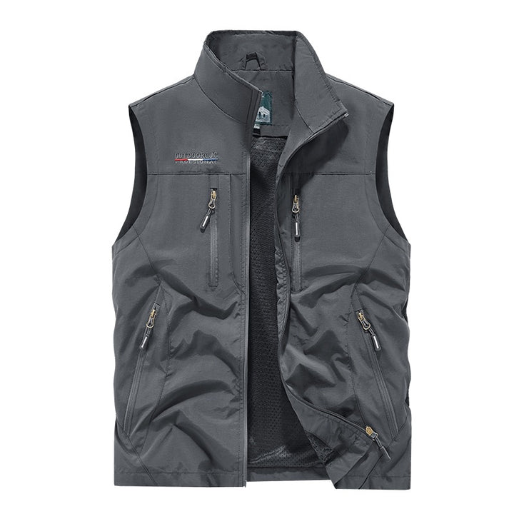 Herren Wind- und wasserabweisende Outdoor-Softshell-Weste mit Reißverschluss & Multi-Taschen Drune