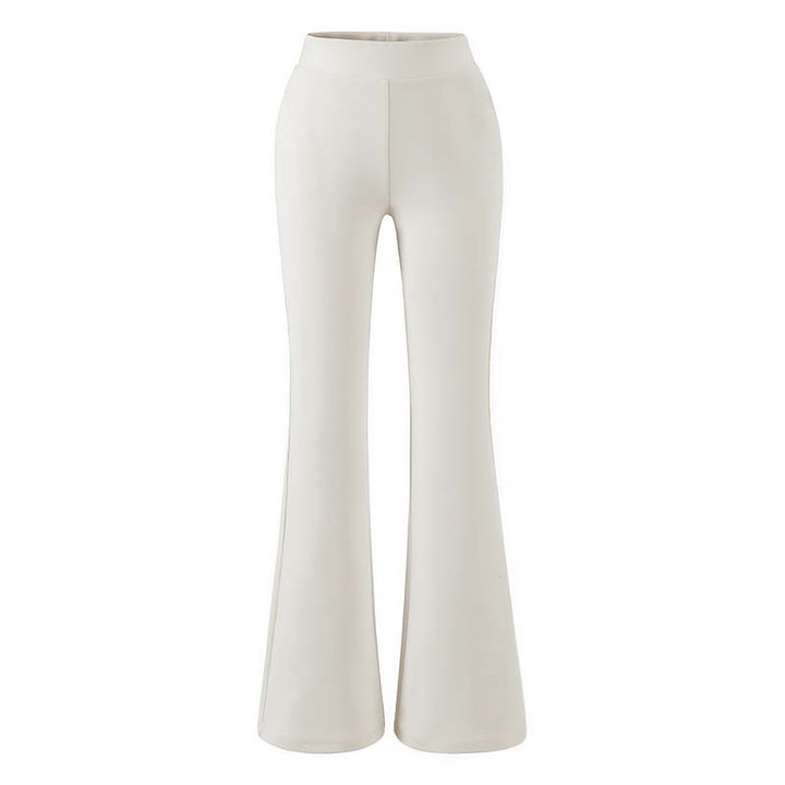Damen hochtaillierte Stretch‑Schlaghose mit weitem Bootcut‑Schnitt Drune