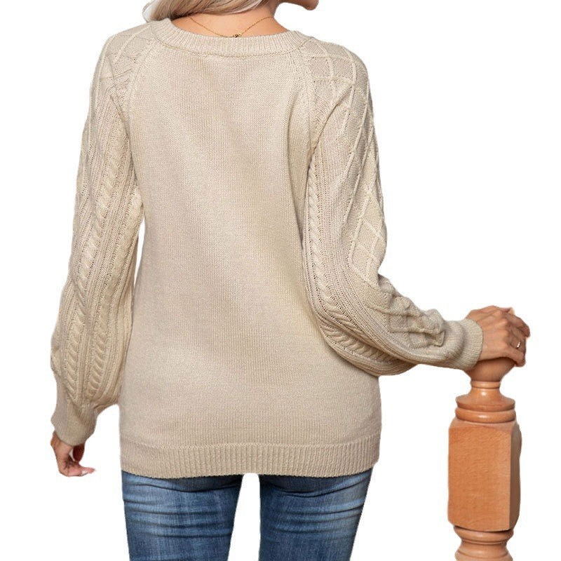 Damen Strickpullover mit strukturierter Zopfmuster-Optik Drune