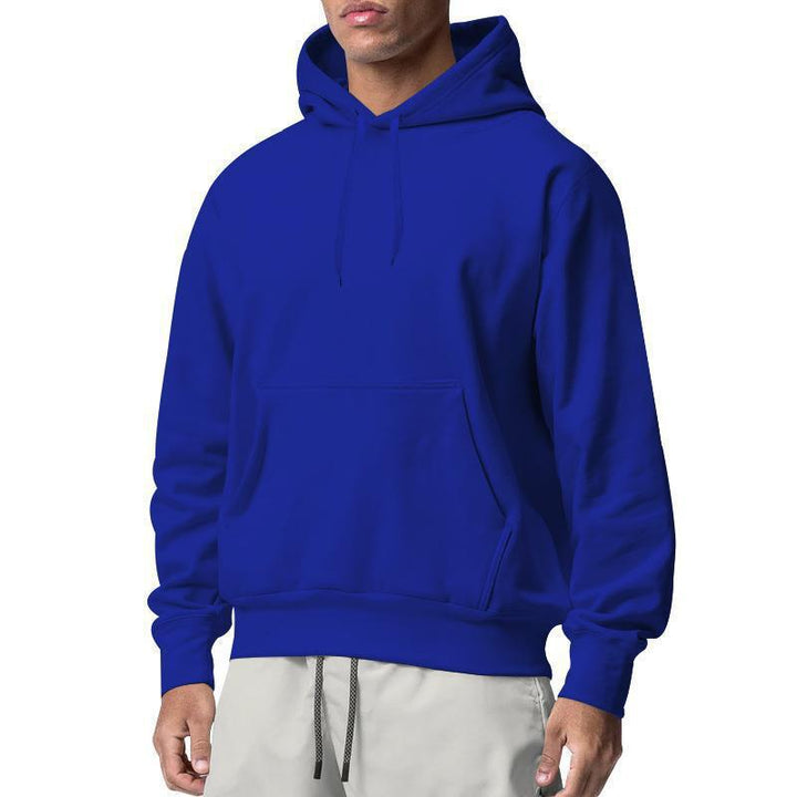 Herren nan Premium-Kapuzenpullover mit Kängurutasche, innen angerautem Fleece, verstärkter Nackennaht und geripptem Saum Drune