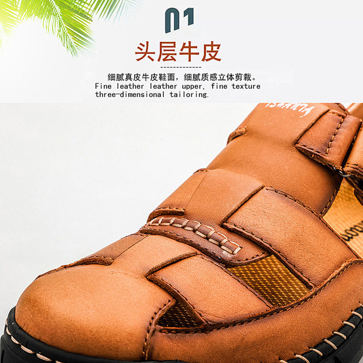 Herren Sandalen mit atmungsaktivem Leder Drune