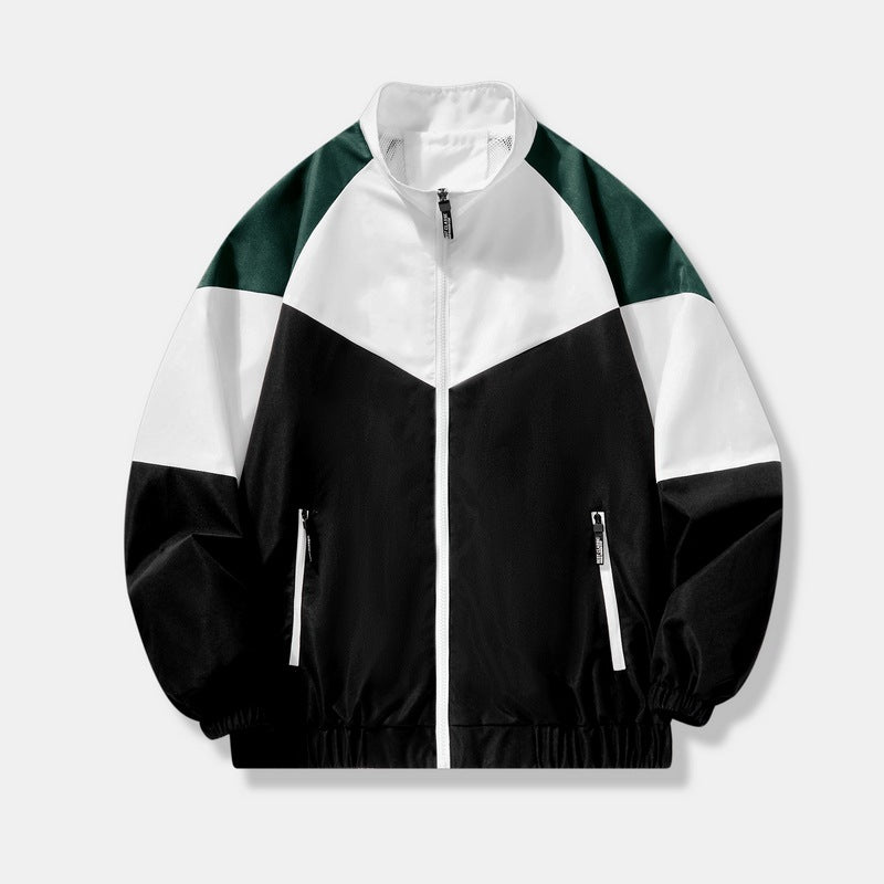 Herren Sportliche Übergangsjacke mit hohem Kragen und Reißverschluss Drune