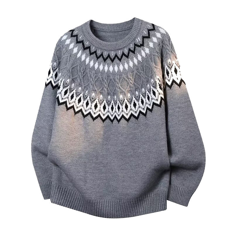 Damen Modischer Grobstrickpullover mit Zopfdesign Drune