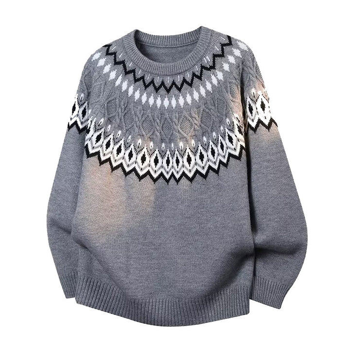Damen Modischer Grobstrickpullover mit Zopfdesign Drune
