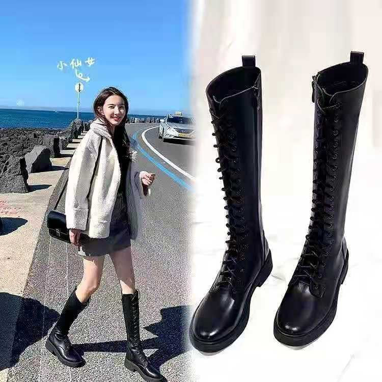 Damen Hohe Schnürstiefel mit robustem Obermaterial und modischem Design Drune