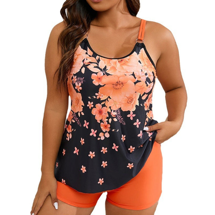 Damen Tankini-Oberteil mit floralem Design und komfortablem Schnitt Drune