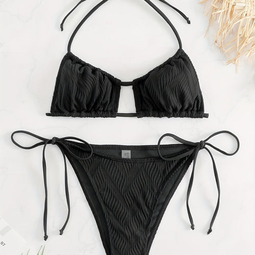 Damen Triangel-Bikini mit raffiniertem Rüschendesign Drune