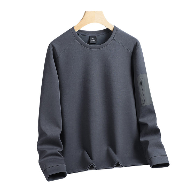 Herren Oversized Sweatshirt mit kontrastierenden Seitentaschen und weichem Fleecefutter Drune