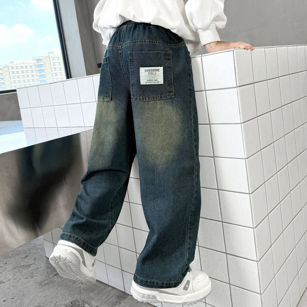 Unisex Weite Jeans mit hohen Taschen Drune