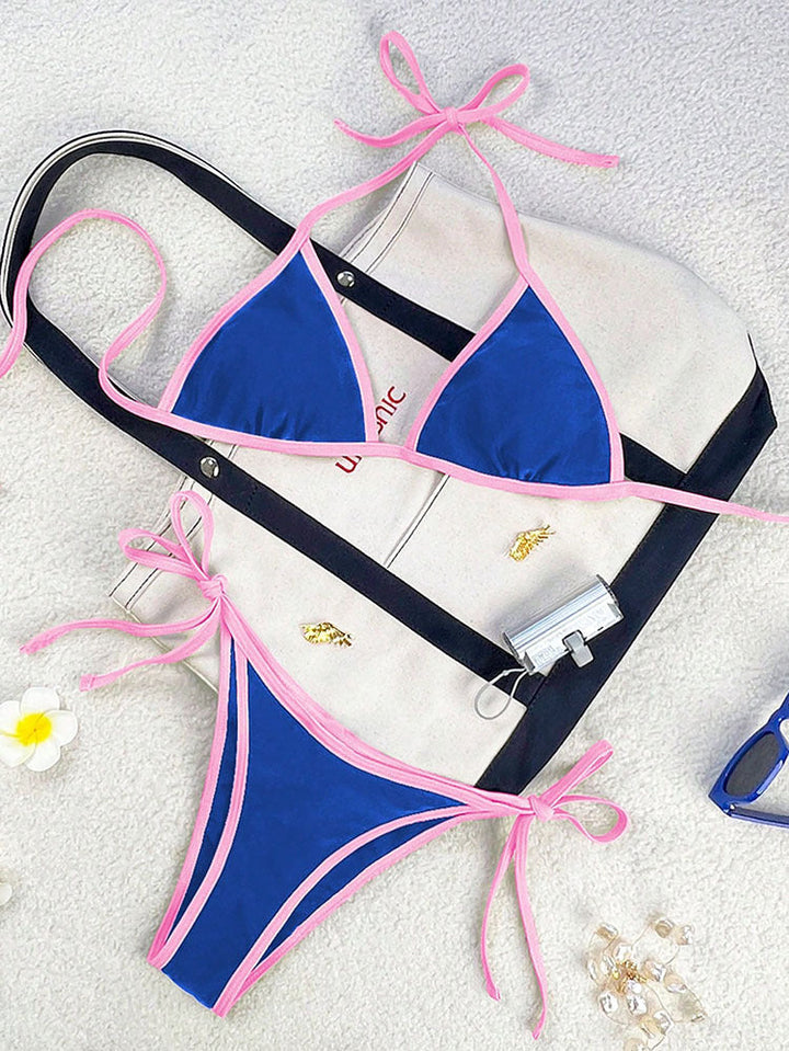 Damen Triangel-Bikini mit verspielten Schleifen Drune
