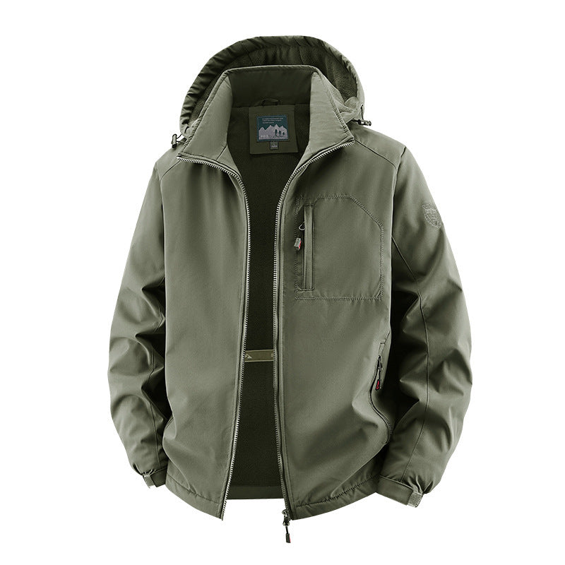 Herren Urbaner Allwetter-Reiseanorak mit Mesh-Futter und verdecktem Reißverschluss Drune