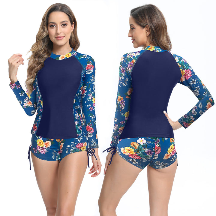 Damen Hochleistungs-Surfuanzug mit floralem Design Drune