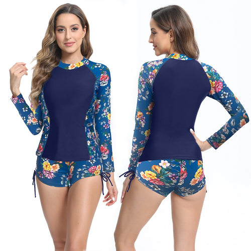 Damen Hochleistungs-Surfuanzug mit floralem Design Drune