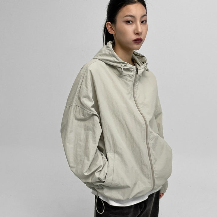 Damen lässige Übergangsjacke mit hohem Kragen und verstellbarem Kordelzug Drune 1772505648
