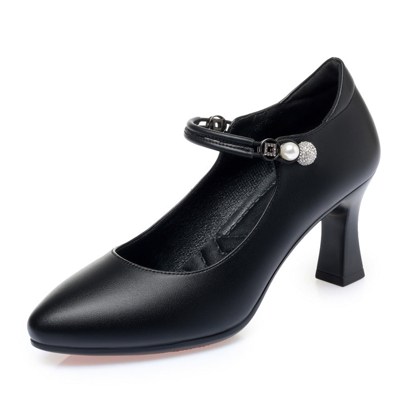 Damen Elegante Mary Jane Pumps mit verzierten Riemchen und komfortablem Blockabsatz Drune