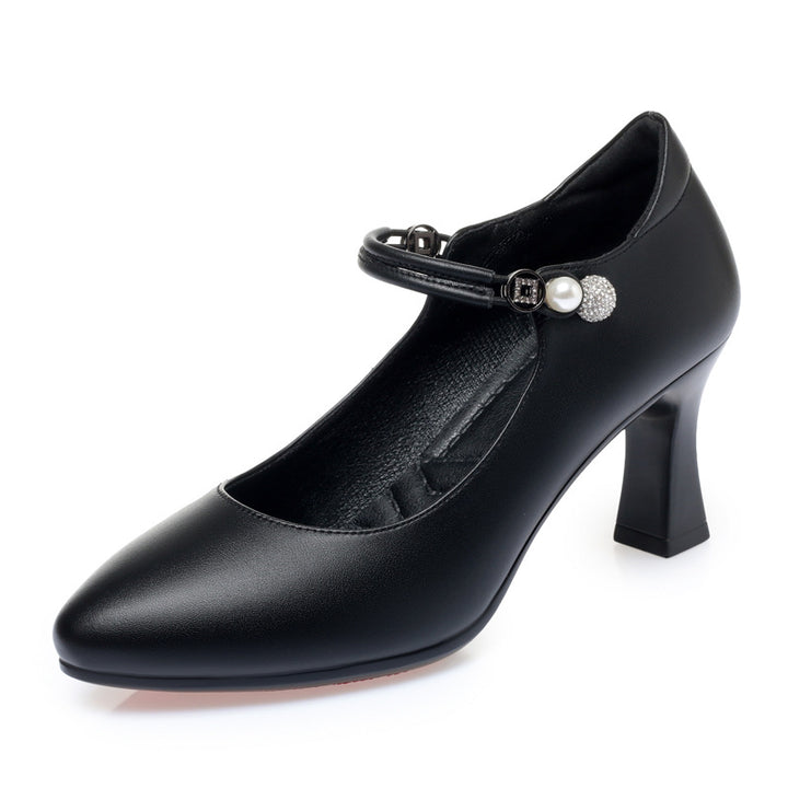 Damen Elegante Mary Jane Pumps mit verzierten Riemchen und komfortablem Blockabsatz Drune